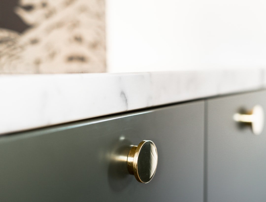 Brass cabinet hardware knob upgrade