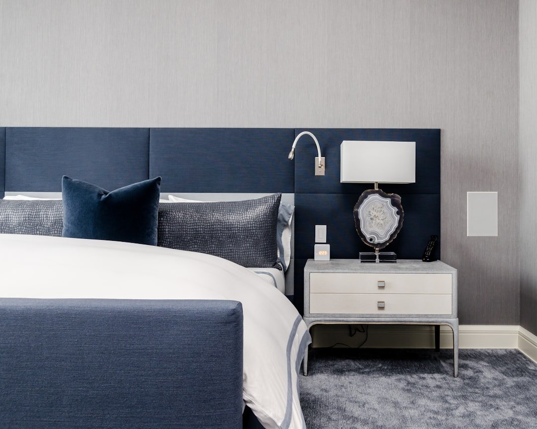 Padded headboard as a bedroom focal point