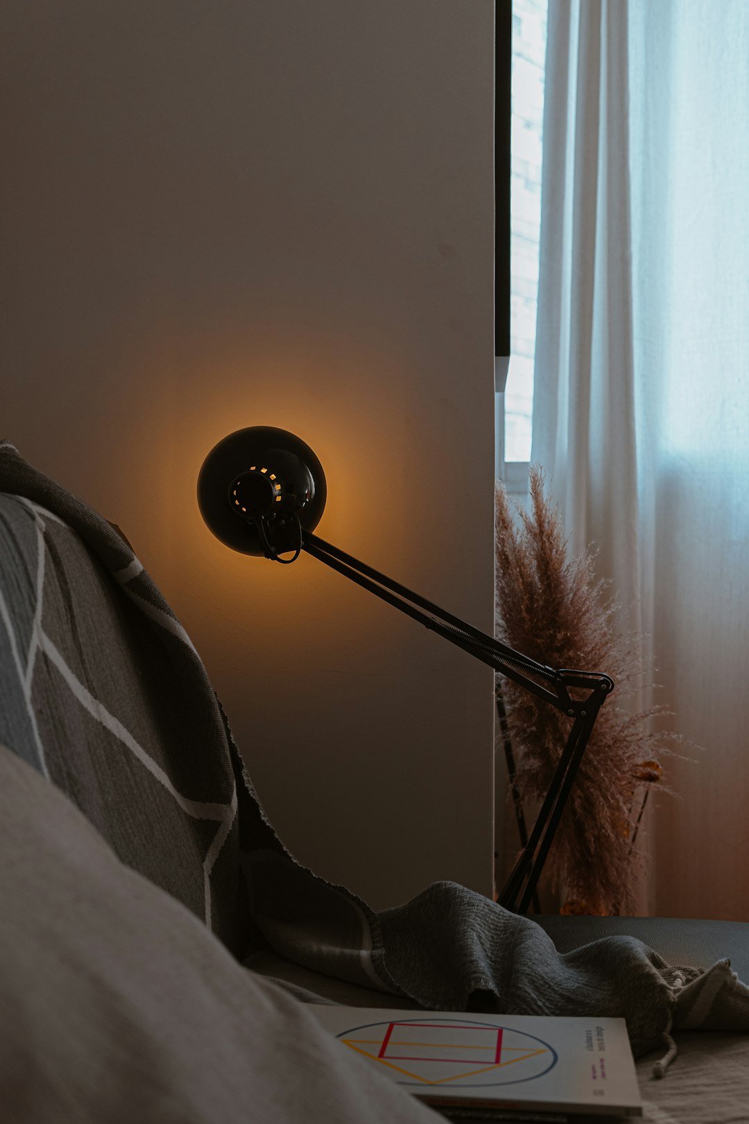 Warm floor lamp lighting in a cozy apartment