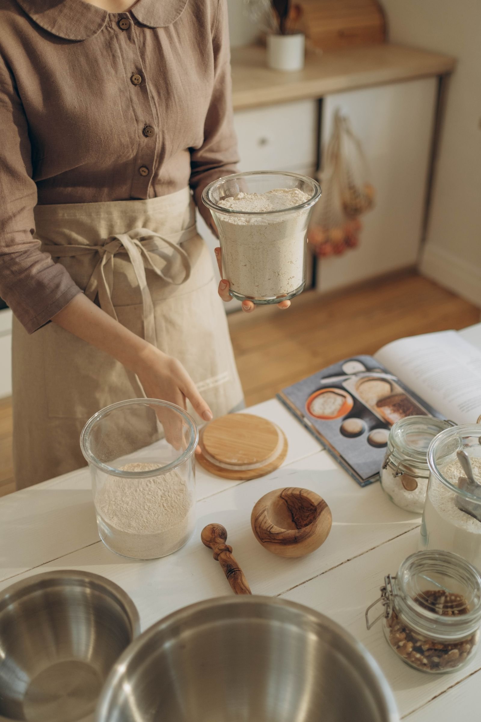 Small batch of cookies on a quarter sheet pan — cozy small kitchen baking ideas